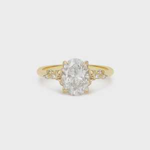 Anillo de compromiso de oro macizo de 14 quilates con diamante ovalado cultivado en laboratorio, estilo vintage antiguo, solitario, para mujer, venta al por mayor personalizada - Product Image 1