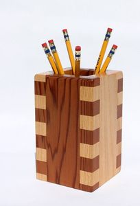 Handmade Wooden <b>Pen</b> Holder Desk <b>Organizer</b> Natural Wood Pencil Holder for Office School Home Study Table Stationery Storage Decor - Product Image 3