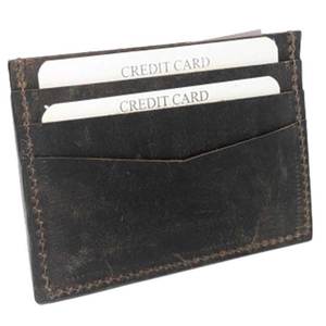 Premium Vintage Leather Card Holder Wallet Slim Minimalist Credit Card Case for Men Supplier India at wholesale price - Product Image 3