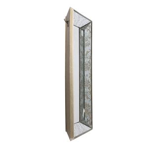Specchio Decorativo Quadrato in Argento Anticato 24x24 Pollici con Dettagli Floreali, Vassoio Espositivo da Appendere per Arredamento Tradizionale - Product Image 4
