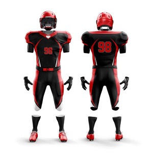 Ensemble d'uniformes de football américain personnalisés gris et violet, maillot à manches courtes et pantalon, anti-humidité, ajusté pour adultes, impression par sublimation - Product Image 5