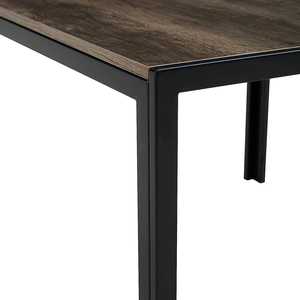 Square Modern Stacking <b>Table</b> with Wood Finished Industrial Rustic Brown End Side <b>Table</b> for Living Room Bedroom <b>Balcony</b> - Product Image 2