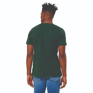 เสื้อยืดคอวีสีเขียวป่า รุ่น Forest Green Essential สำหรับทุกเพศ - ผ้าฝ้าย Airlume 100%, น้ำหนัก 4.2 ออนซ์, 32 เส้นด้ายเดี่ยว - Product Image 3