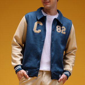 Fashion Wear Custom Contrast Color Good Selling Best Supplier OEM Service Latest Style Men Winter Varsity Jackets - Product Image 1