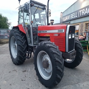 Tracteur agricole robuste Massey Ferguson 399 4x4 rouge avec auvent et moteur à transmission par engrenages - Product Image 4