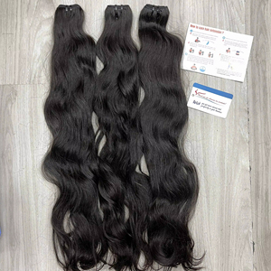 2026 Best Sale Unprocessed Raw Wavy Hair Weaving No <b>Tangle</b> No Shed In Proper Care Raw Hair Bundles Double Drawn Cuticle Aligned - Product Image 1