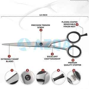 Ciseaux de coiffure professionnels en acier inoxydable de qualité supérieure avec étui en similicuir pour un style professionnel - Product Image 5
