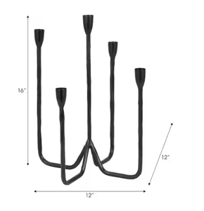 Support de bougie conique moderne en métal forgé, chandelier minimaliste artisanal en fer pour table à manger, cheminée et décoration intérieure - Product Image 6