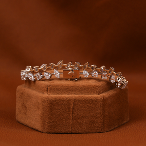 Luxury Sterling <b>Silver</b> Moissanite <b>Charm</b> Tennis <b>Bracelet</b> Gold Plated for Women Hip Hop Elegant Wedding Jewelry - Product Image 4