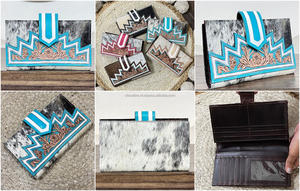 Cartera de Cuero Vacuno Genuino Hecha a Mano de Lujo para Mujer 2026, con Diseño Floral, Elegante Organizador de Tarjetas, Perfecta para Unisex - Product Image 3