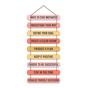 Moderna Decoración de Pared con Frase Motivacional en Madera MDF para Oficina - Product Image 1