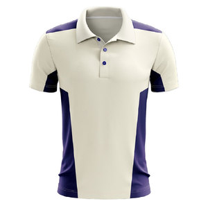PRIMEFIELD ENTERPRISES Conjunto de Uniforme de Cricket Personalizado para Hombre, Blanco y Morado, 100% Poliéster Transpirable, Servicio OEM, Adulto - Product Image 2