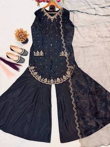 Wholesale Ramdev Trading Fashionable Designer Indian Pakistani Ethnic <b>Women's</b> <b>Kurta</b> / Kurti Top-Bottom Dupatta Heavy Party - Product Image 6