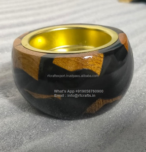 Quemador de incienso de madera negra de diseño moderno, bobina de incienso de resina árabe de nuevo estilo, novedad y decoración creativa para el hogar para plantas de bodas - Product Image 1