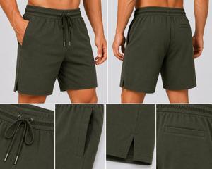 Pantalones Cortos Deportivos para Hombre, de Moda, de Alta Calidad, con Bloques de Color, de Poliéster/Algodón, con Cordón Ajustable, Cintura Media, Resistentes al Viento y Ecológicos - Product Image 2