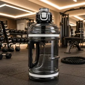 Large 2200ml Leakproof Plastic Water <b>Bottle</b> with Handle Screw On Lid Direct Drinking for Gym <b>Travel</b> Camping - Product Image 3