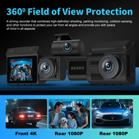 Caméra embarquée 4K en promotion avec GPS et Wi-Fi, enregistreur de conduite pour voiture, prend en charge les cartes SD jusqu'à 256 Go