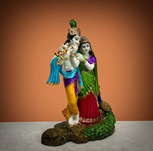Nirmala Handicrafts <b>Resin</b> Radha Krishna Statue Handmade Traditional Religious Diwali <b>Figures</b> Decor Rajasthan Living Room - Product Image 5
