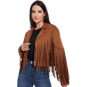 Women's Fringe <b>Leather</b> <b>Jacket</b> Manufacturer High Quality <b>Leather</b> Fashion - Product Image 3