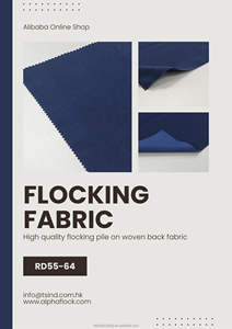 Tela de rayón tejida a medida con reverso de terciopelo flocado de 54 pulgadas de ancho, RD55-64 Azul - Product Image 2