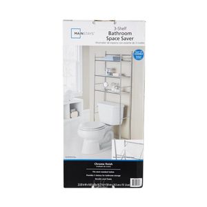 Estante de Almacenamiento de Acero de 3 Niveles para Sobre el Inodoro, Acabado Cromado, Organizador de Baño - Product Image 2