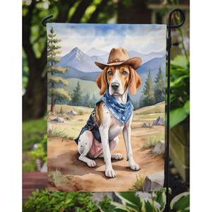 Multicolor inglés Foxhound Cowboy Bienvenido jardín bandera buzón decorativo patio Banner para Patio ilustraciones para camas de flores pequeñas - Product Image 3