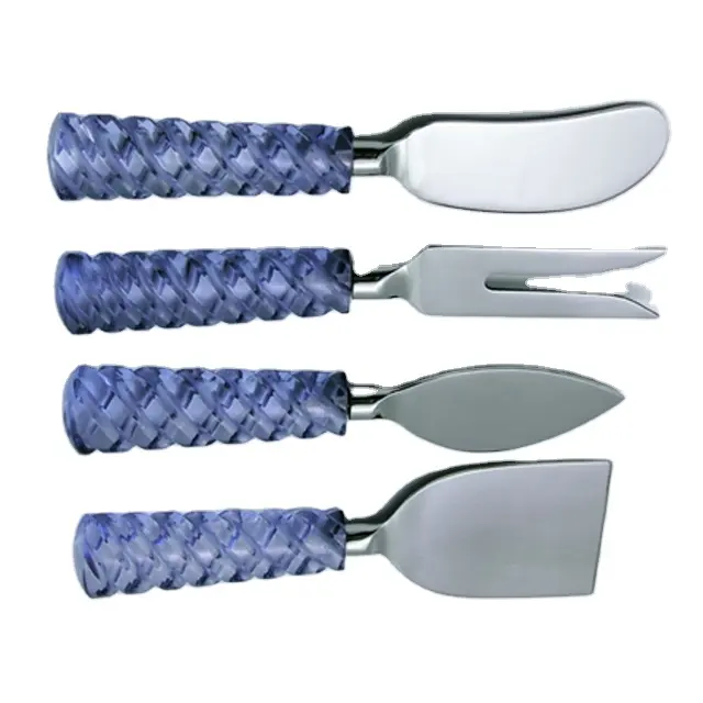Christmas Stylish Gifts 4 Pieces Set Stainless steel & Acrylic Handle Tableware cheese knife Kitchen Knives At Wholesale Price