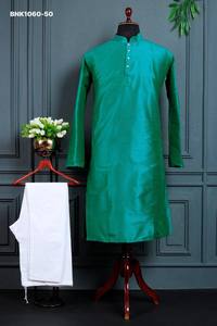 Collection de vêtements de festival, dernière collection de soie Banglory avec collection de kurta-pyjama unie, fournisseur mondial, achat en ligne en Inde - Product Image 5