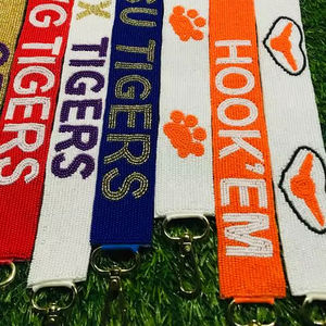 Sangles de sac personnalisables avec broderie de logo et perles, poignée de sac de supporter personnalisée pour le jour du match, ceinture de remplacement bandoulière et épaule, fournisseur complet - Product Image 1