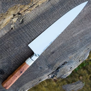 Couteau de chef en acier forgé de qualité supérieure, manche en bois, logo personnalisé, couteau de cuisine en gros - Product Image 6