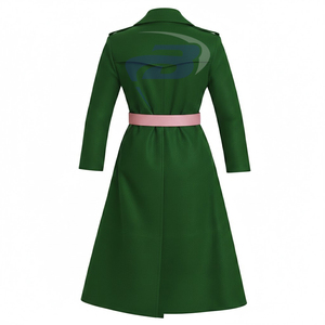 Alpha |   Kapa |   Manteau long en laine Alpha Sorority de haute qualité pour femme, avec ceinture - Product Image 2