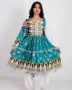 Traditional Women's Bohemian Long <b>Dress</b> Custom Color OEM ODM Manufacturer Afghani Casual <b>Dresses</b> Wholesale - Product Image 4
