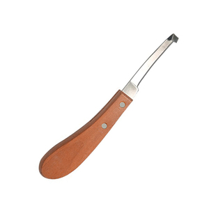 Cuchillo de Herrador Personalizado para Caballos, Mango de Madera, Hoja Curva, Herramienta Veterinaria para el Cuidado de Pezuñas, Venta al por Mayor OEM - Product Image 5