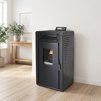 Poêle à granulés de bois autonome WH-PD-80 avec système de nettoyage des cendres par tige de traction, allumage automatique, chauffage domestique intérieur, certifié CE