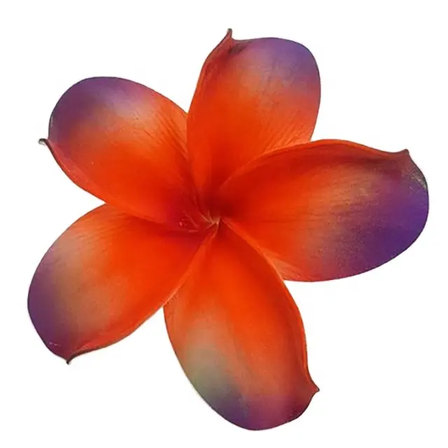 Plumeria frangipani de espuma EVA de alta calidad, plumeria hawaiana con estampado de patrón especial, hecho a mano, el más vendido