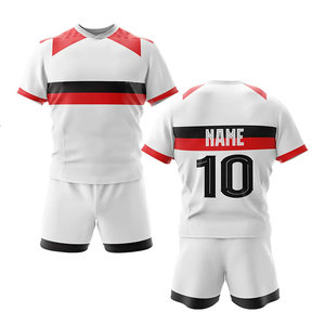 100% Polyester Quick Dry Unisex Rugby Jersey Sets Customized Sublimation Long Breathable Shirts Shorts Men's Rugby Uniform - Product Image 2