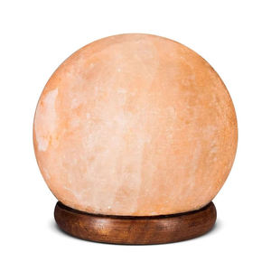 โคมไฟเกลือหิมาลัยคุณภาพสูง รูปทรงกลม สีชมพูธรรมชาติ งานฝีมือสำหรับตกแต่งห้อง แกะสลักด้วยเทคนิคพิเศษ รับสั่งทำตามแบบ - Product Image 4