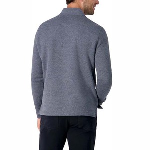 Sudadera de Golf Casual Deportiva para Hombre, Transpirable, 100% Algodón, Forro Polar, Invierno, Tejido de Punto, Cuello Alto con Media/Cuarta Cremallera, Manga Larga - Product Image 3
