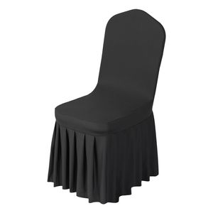 30 Pezzi Coprisedia Elasticizzati in Poliestere e Spandex Neri, Coperture per Sedie da Banchetto, Sala da Pranzo, Feste e Matrimoni - Product Image 1