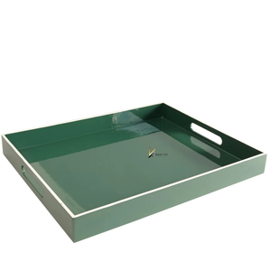 Plateau alimentaire en bois de luxe finition polie, plateaux de service personnalisés, OEM ODM, vente en gros, ensemble de plateaux laqués du Vietnam - Product Image 3