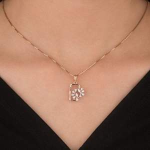 Collar con Colgante de Diamante Geométrico – Diamantes Cultivados en Laboratorio en Oro Moderno, Joyería Minimalista con Diamantes - Product Image 1