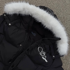 Veste matelassée imperméable de haute qualité pour homme, sur mesure, avec capuche et garniture en fourrure, vente en gros, manteau d'hiver - Product Image 4