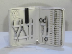Kit Profesional de Herramientas para Extensiones de Cabello de Acero Inoxidable, Alicates, Tijeras, Peines, Accesorios, Color Personalizado, Uso Comercial - Product Image 3