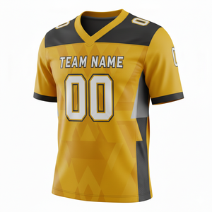 Custom Sublimated Breathable Anti-UV Mesh American Football Uniform Jersey Shorts Set Front Logo Position 100% Polyester - Product Image 4