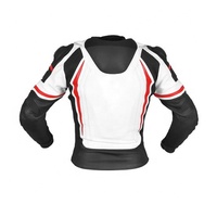 Combinaison de moto en cuir véritable intégral avec protection contre les chocs, coutures doubles renforcées, fermeture éclair durable