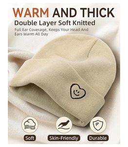 Manufacturer Beanie <b>Cap</b> Casual Lightweight Stylish <b>Winter</b> Hat High Quality Custom Logo 3D Embroidery Breathable Waterproof - Product Image 2