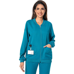 Blouse de travail unisexe pour le personnel médical, professionnelle, à manches longues, confortable, légère, en toile résistante, avec poche pour instruments - Product Image 4
