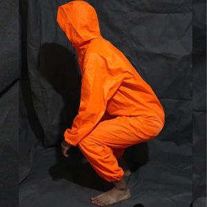 Traje Impermeable Naranja Personalizado para Hombre, con Capucha, Cobertura Total del Cuerpo, Ligero, Ropa de Trabajo para Exteriores, OEM ODM - Product Image 5