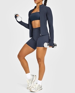 Chaqueta Bomber Ligera y Transpirable para Mujer, Corte Ajustado, Cintura Ajustable, Cortavientos con Ventilación Trasera, Ideal para Gimnasio, Deportes al Aire Libre y Running - Product Image 3