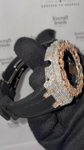 High Quality Moissanite <b>Watch</b> <b>Case</b> Iced Out Spiked Frame Micro Pave Crystal Setting Hip Hop Custom <b>Watch</b> Housing - Product Image 2
